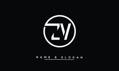 ZV, VZ, Z, V Abstract Letters Logo Monogram