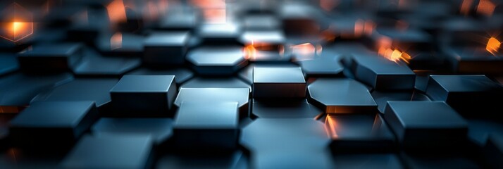 Detailed view of a computer keyboard with out-of-focus backdrop