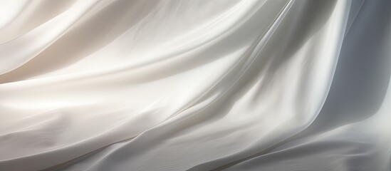 sunlight shadow on abstract white sheet background texture. Copy space image. Place for adding text and design
