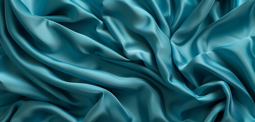 Fototapeta premium Bright coral crumpled fabric texture displayed on broad screen.