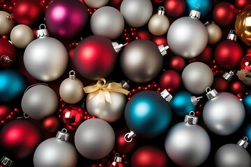 Festive Christmas Balls Background