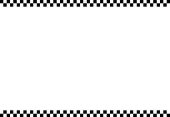 Race Frame. Page Border Checker Pattern. Checkerboard. Vintage Board. Vector Graphics background.