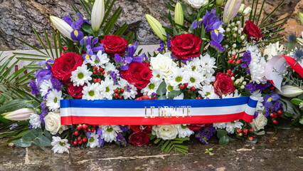 Commémoration monument aux morts- France.