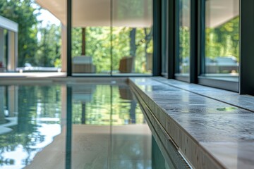 Contemporary House with Glass Walls and Indoor Pool