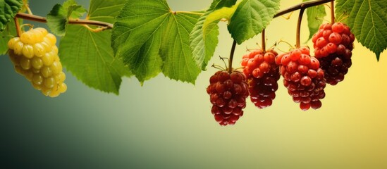 Mulberry fruits available with copy space image