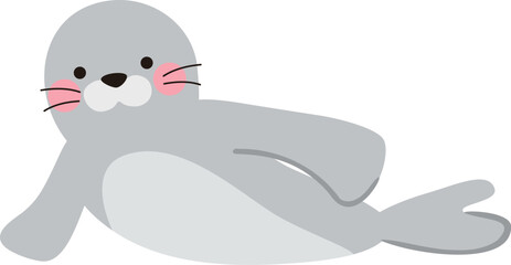 かわいいアザラシのイラスト素材 © OrangeEtFille