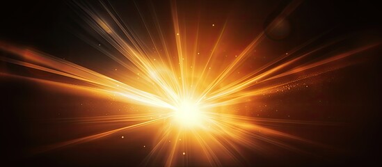 Sun rays shining on a dark backdrop create a perfect overlay for graphics with copy space image