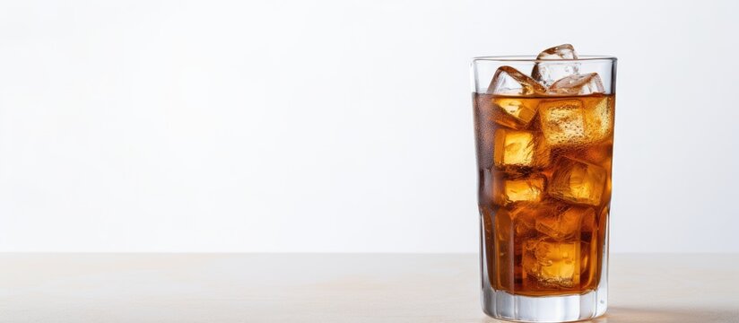 Blurry white backdrop with copy space image for a refreshing beverage