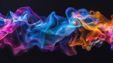 Abstract Colorful Smoke Waves