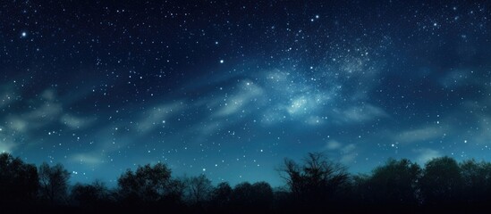 Fototapeta premium Southern sky with a stunning display of stars and a potential for a copy space image