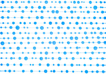 青く丸い滴模様の爽やかな背景