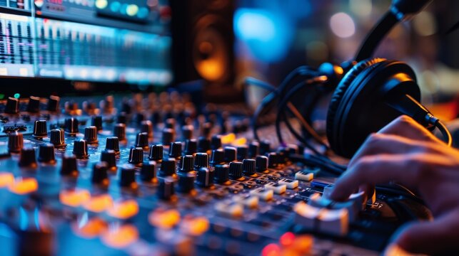 A radio broadcaster records a script for a sponsored segment, seamlessly integrating product mentions into the program to reach a captive audience.