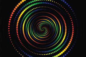 Different Dotted color Abstract Design 