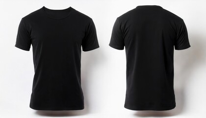 Black t shirt front and back view