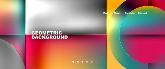 Round squares, circles with fluid gradients. Vector Illustration For Wallpaper, Banner, Background, Card, Book Illustration, landing page