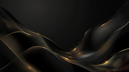 Black gold luxury background texture. Black gold background with darker surface. black gold background overlap dimension with futuristic background. 