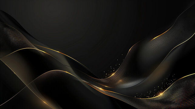 Black gold luxury background texture. Black gold background with darker surface. black gold background overlap dimension with futuristic background. 
