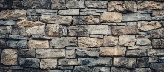 Stone wall texture with a vintage look for use as a background or texture in an image that leaves room for text or other elements. Copy space image. Place for adding text and design