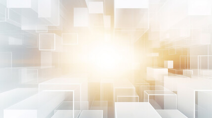 Fototapeta premium Modern white and light grey square overlapped pattern on background with shadow. white background. Minimal geometric white light background abstract design. Elegant white and grey Background.