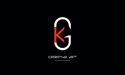 GK, KG, G, K abstract letters logo monogram