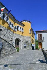 A street in Satriano di Lucania, a village in Basilicata, Italy.	