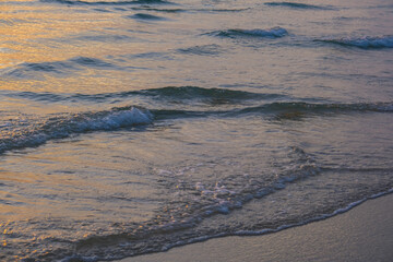 Sea beach silhouette sunset light summer vacation