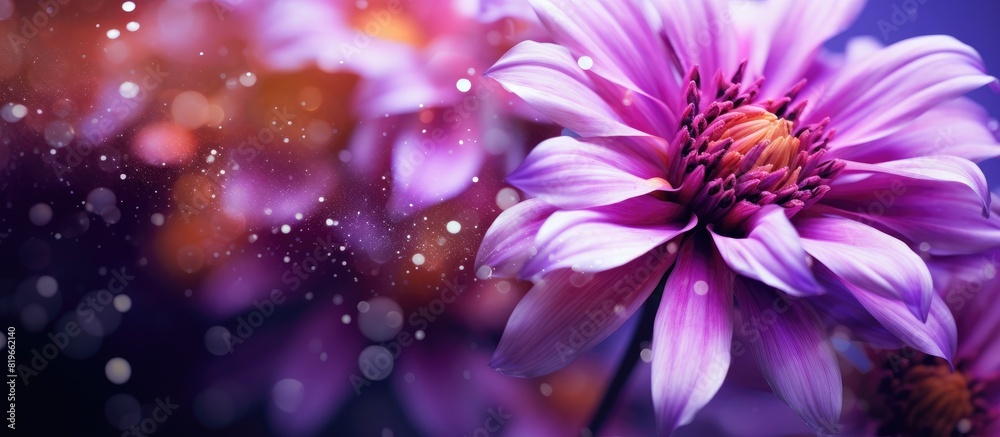 Wall mural stunning macro scene of flowers with a close up view perfect for a copy space image