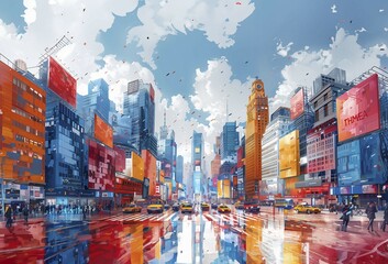 Obraz premium 도시