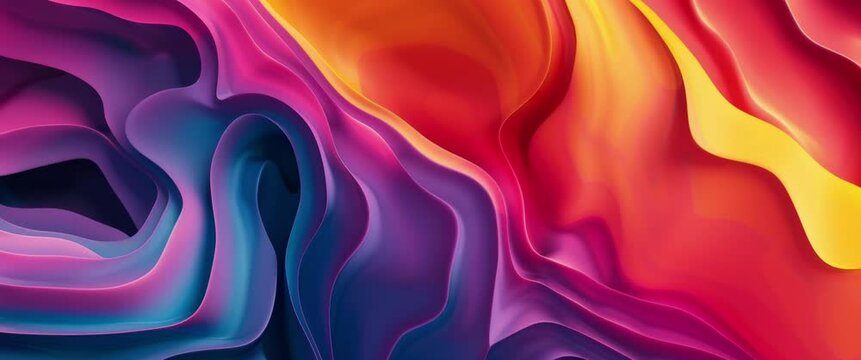 Abstarct colorful wave animation 