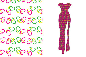 Flower based seamless floral pattern vector love design for t-shirt, men, women and lady's dress, Modern and stylish abstract texture exotic design for cloth, paper, cover, fabric, interior décor