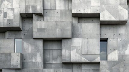A building adorned with numerous blocks in a unique architectural design
