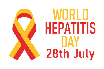 Anti-Hepatitis Tape, World Hepatitis Day. Illustration on a white background with text