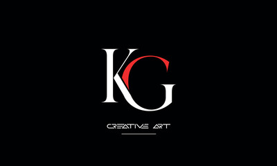 GK, KG, G, K abstract letters logo monogram