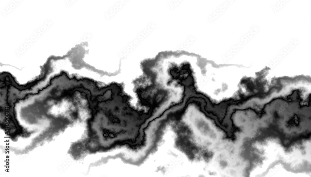Fototapete black smoke steam isolated transparent background. fog and mist effect for text or space. overlay wi