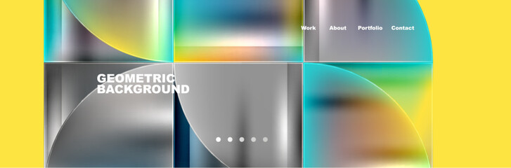 Trendy Simple Round Triangle and Circle with Gradients Abstract Background. Vector Illustration For Wallpaper, Banner, Background, Card, Book Illustration, landing page