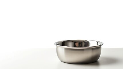 Pet Food Bowl Isolated on White Background. Generative AI