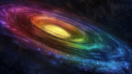 Obraz premium Cosmic Eye with Rainbow Iris: Mystical LGBTQ+ Representation and Vision