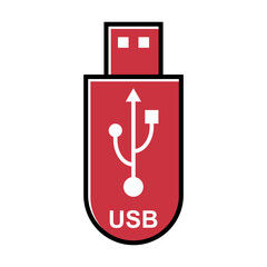 USB icon technology, connect device sign, electronic portable symbol ,vector illustration media