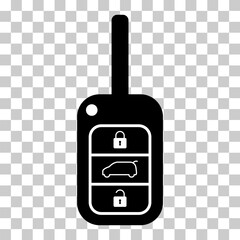 Car key icon, door system safety automobile web design, unlock button vector illustration