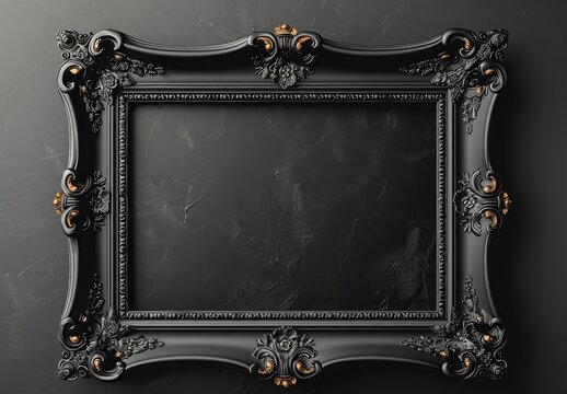 Minimalistic Black Picture Frame on White Background - Ideal for Social Media Avatars
