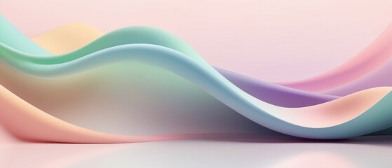 Fototapeta premium abstract flowing colorful gradient wave.dreamy blend of pastel colors