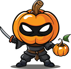 Cute ninja pumpkin © MDMASUD
