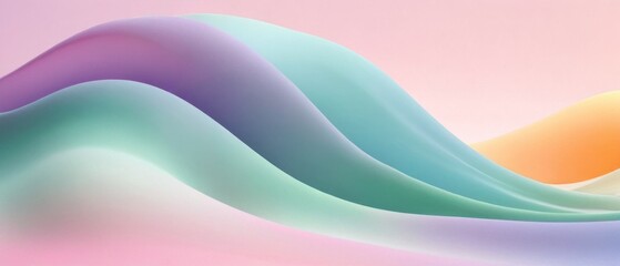 Obraz premium abstract flowing colorful gradient wave.dreamy blend of pastel colors