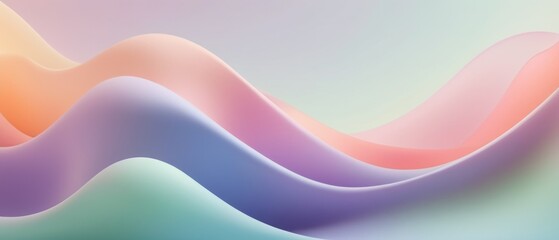 Obraz premium abstract flowing colorful gradient wave.dreamy blend of pastel colors