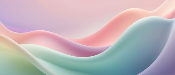 Obraz premium abstract flowing colorful gradient wave.dreamy blend of pastel colors