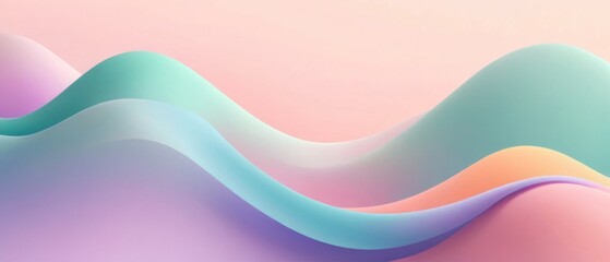 Fototapeta premium abstract flowing colorful gradient wave.dreamy blend of pastel colors