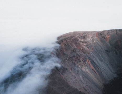Dolomieu volcano, Reunion Island, with the Fournaise python.