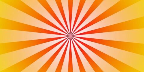 Orange Gradient Fusion White Sunburst Background with Radial Circle Rays