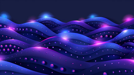 A purple and blue wave with a purple and blue background. The wave is very long and has a lot of detail