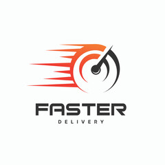 Speedometer Logo Vector Icon Illustration Fast And Speed